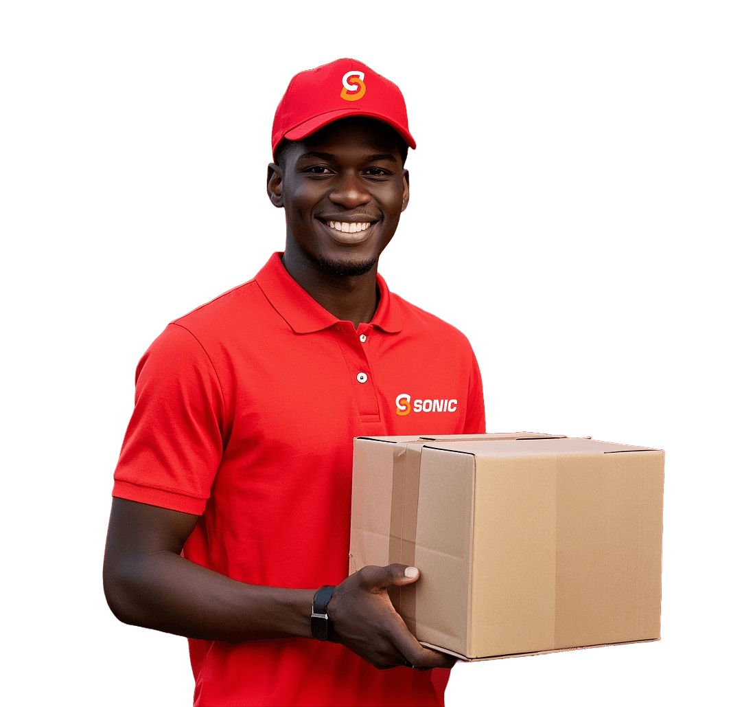 Sonic delivery person
